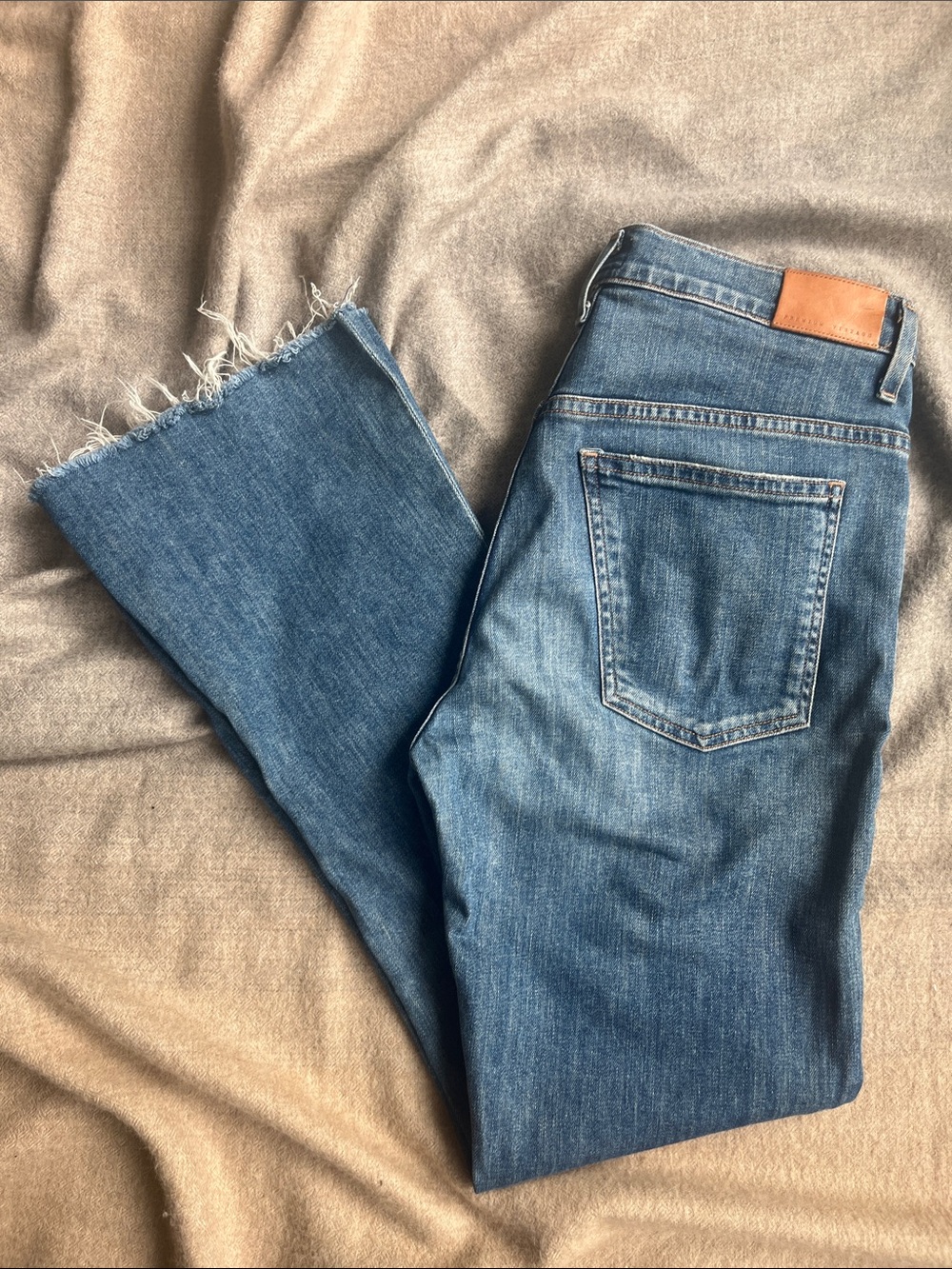 Citizens of Humanity Kaya Mid Rise Kick Flare Kick Flare Blue Cotton Jeans